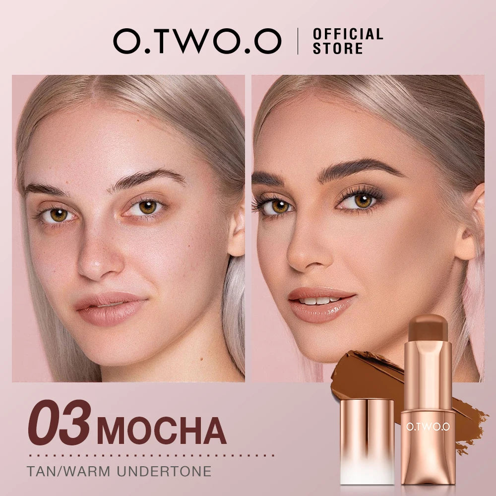 O.TWO.O Contour Stick Cream Long-wear Lightweight Brighten Stick Easy to Sculpt Face Concealer Bronzer Contouring Makeup Pen