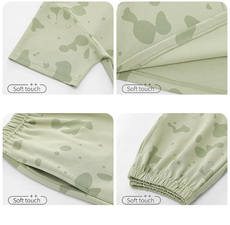 Female Summer Pijamas Short Women Cotton Pajamas Sleeve Shorts Nightwear Sweet Sleepwear Cartoon Pyjamas Woman Home Suit