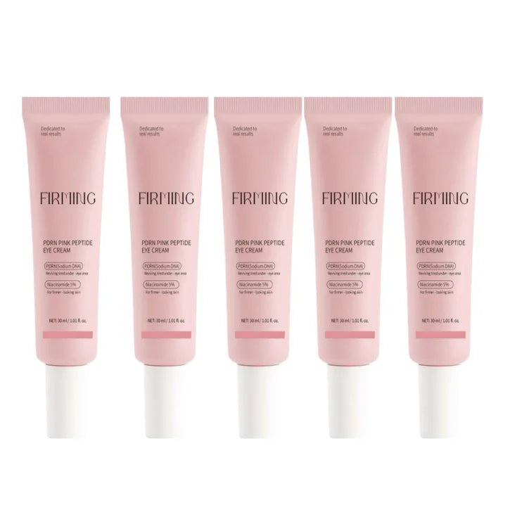 Korean PDRN Pink Peptide Eye Cream,Eye Contour Skin Firming Lifting Hydrating Brightening Care,Fade Fine Lines and Dark Circles
