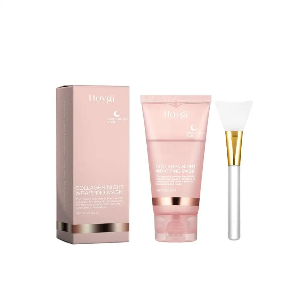 Collagen Overnight Wrapping Peel Off Facial Mask Korean Collagen Night Wrapping Mask Deeply Hydrates Night Care Mask Cream
