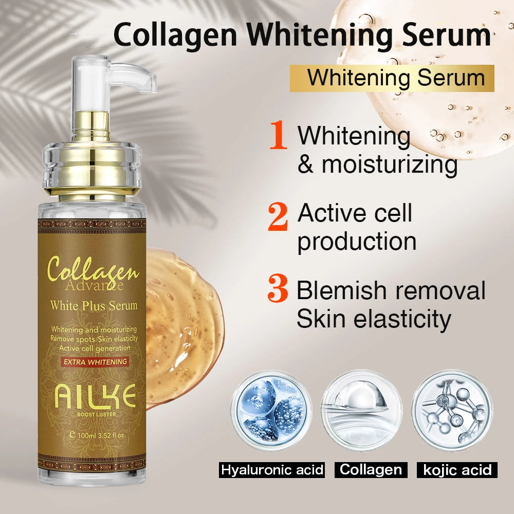 AILKE Collagen Whitening Kit, Moisturizer, Hydration, Dark Spot Removal Cream, Brightening Body Lotion, armpit Whitening Cream