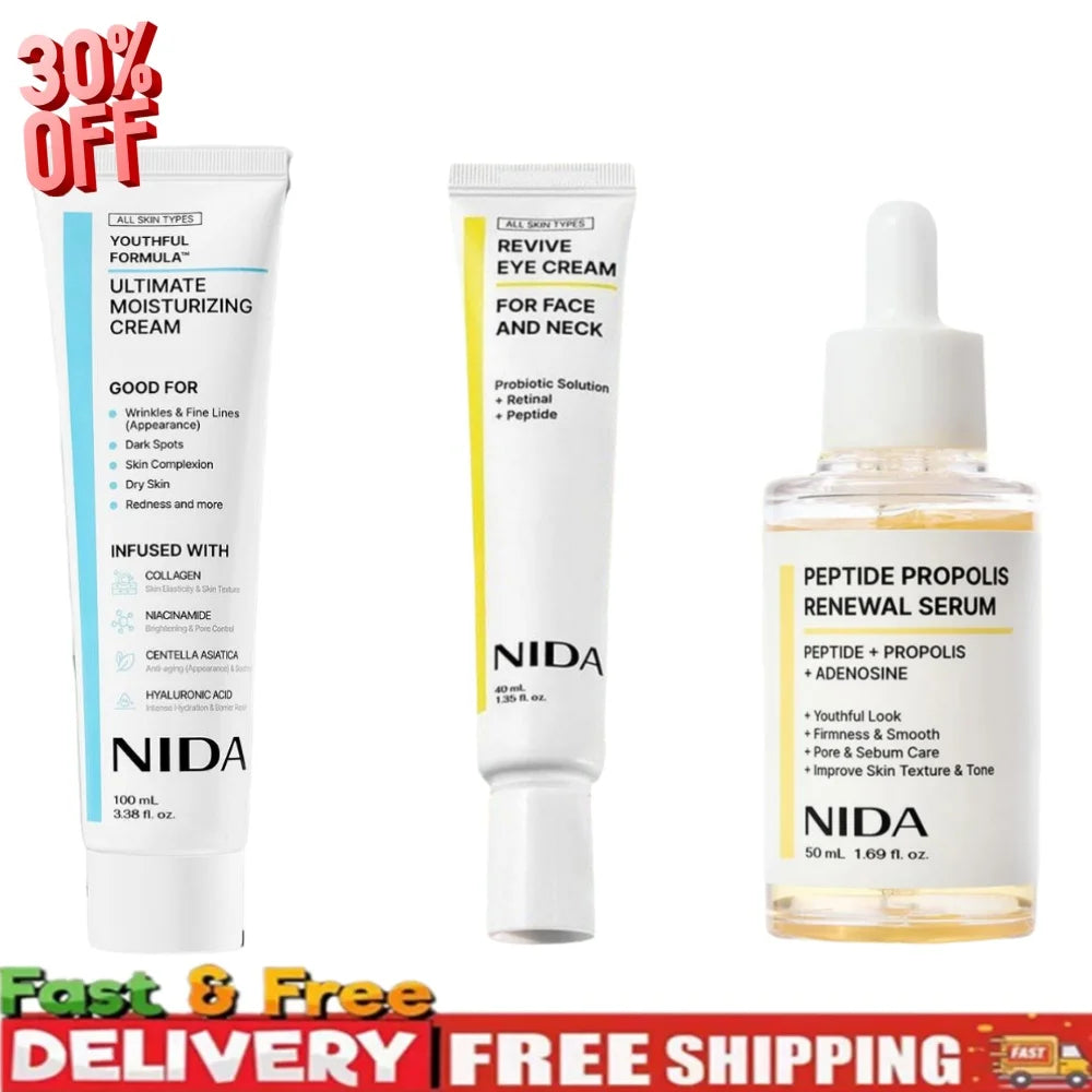 NIDA Korea Moisturizing Ultimate Cream Anti-Aging Propolis Essence Deeply Moisturizing Skin Care Retinol Revitalizing Eye Cream