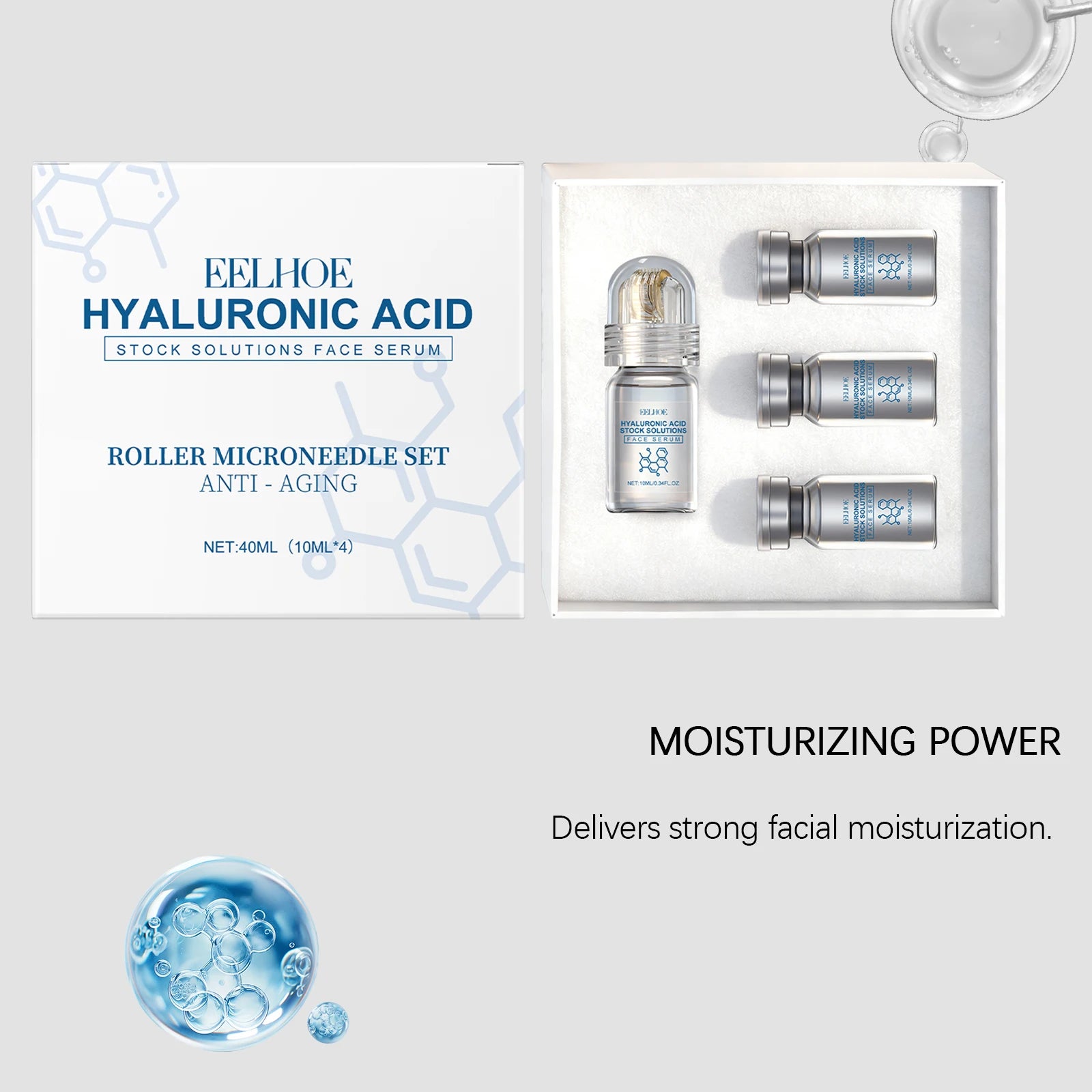 Facial serum Microneedle Roller Set 0025mm Niacinamide serum Moisturizing  Winter skincare Barrier Protection Moisturizer 40ml