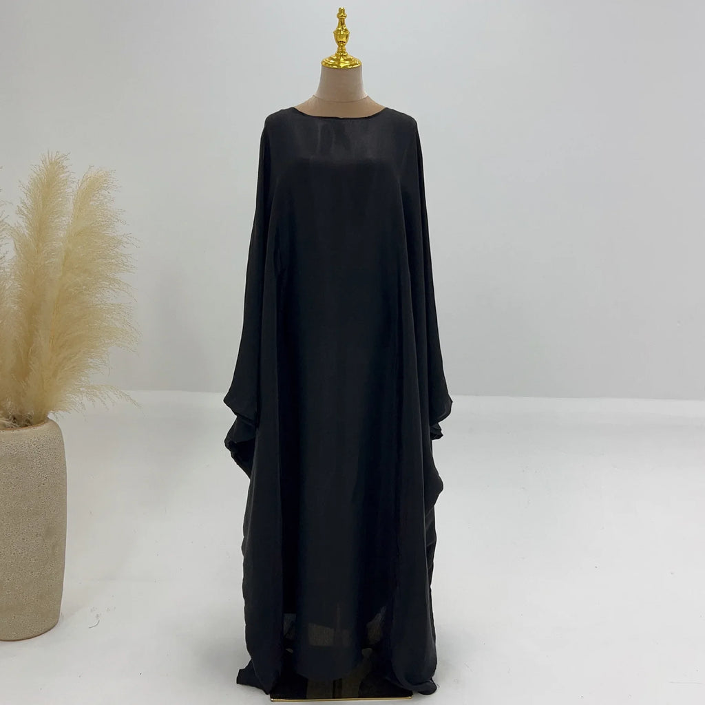 Marocain Kaftan Women Batwing Sleeve Modest Dress Dubai Turkey Abaya Eid Mubarak Djellaba Islam Jalabiya Prayer Garemnt Ramadan