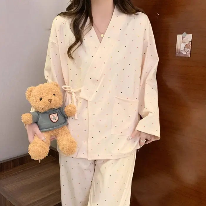 Sleeping Wear for Woman Pajamas Set Ensemble Pyjama Femme Ladies Pyjamas Femmes Sexy’ Homewear Home Set Female Pajama Women Suit