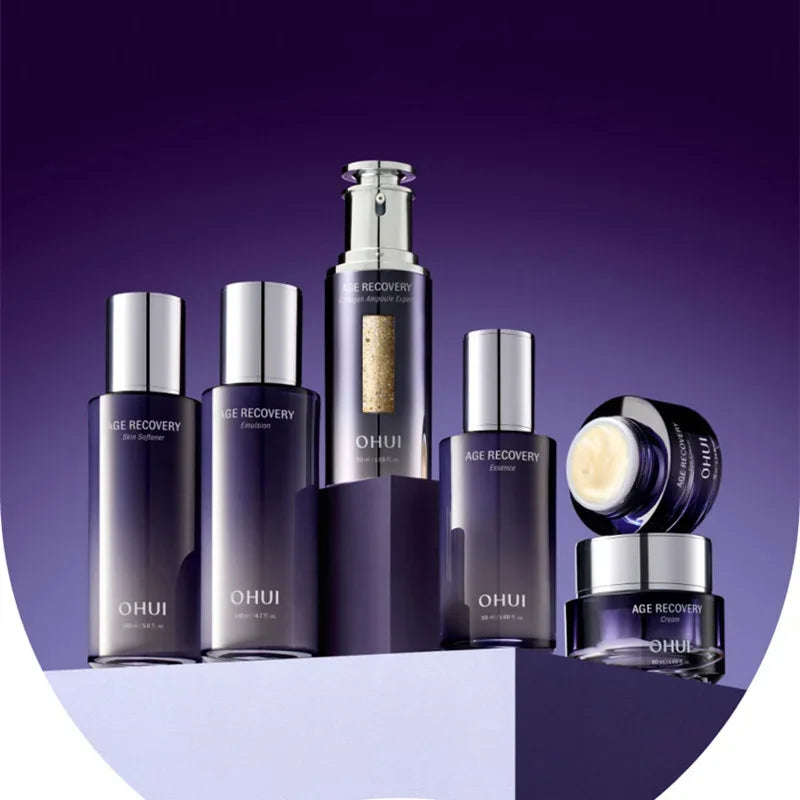 Korea OHUI Age Recovery Time Essence Pure Firming Anti-Aging Series Essence Set Anti-wrinkles Moisturizing Nourish Skin Care Set